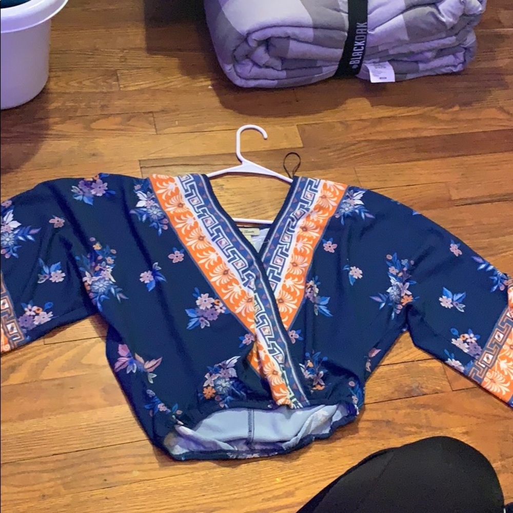 Colorful Wrap Shirt